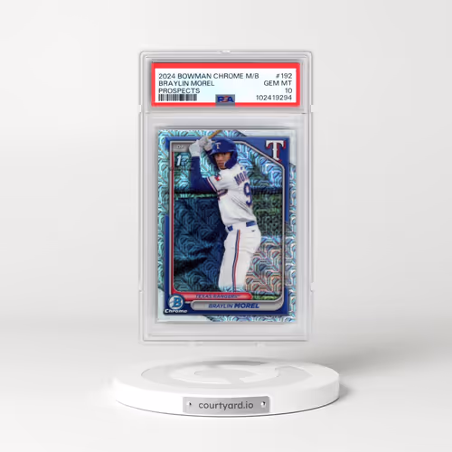 2024 Bowman Mega Box Chrome Prospects #192 Braylin Morel (PSA 10 GEM MINT)