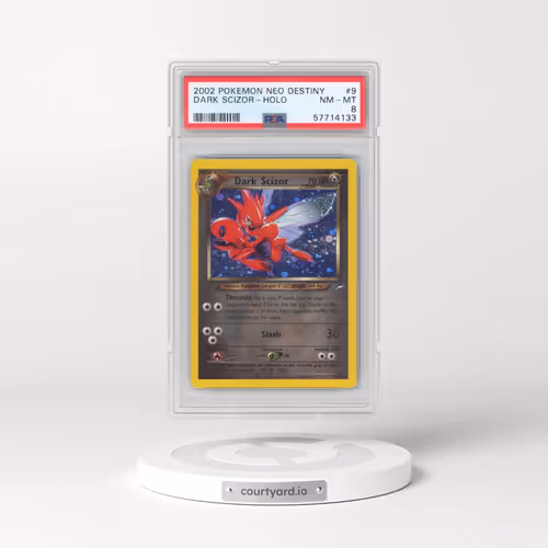 2002 Pokémon Neo Destiny #9 Dark Scizor - Holo (PSA 8 NM-MT)