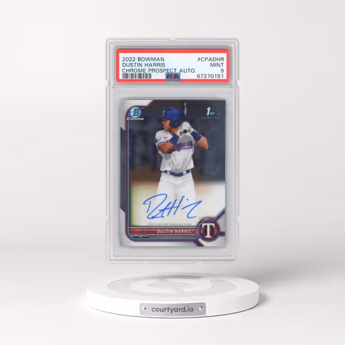 2022 Bowman Chrome Prospect Autographs #CPADHR Dustin Harris (PSA 9 MINT)