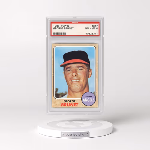 1968 Topps #347 George Brunet (PSA 8 NM-MT)