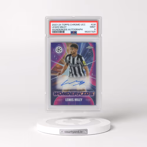 2023-24 Topps Chrome UEFA Club Competitions Wonderkids Autographs #LM Lewis Miley (PSA 9 MINT)