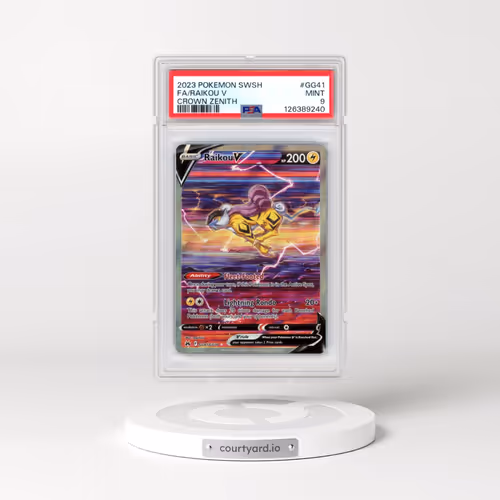 2023 Pokémon Sword and Shield Crown Zenith #GG41 Raikou V - Holo Full Art (PSA 9 MINT)