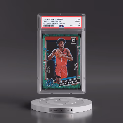 2023 Panini Donruss Optic #229 Amen Thompson - Green International (PSA 9 MINT)