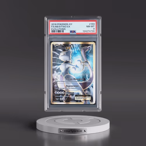 2016 Pokémon XY Evolutions #103 Mewtwo EX - Holo Full Art (PSA 8 NM-MT)
