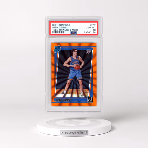 2021 Panini Donruss #202 Josh Giddey - Holo Orange Laser (PSA 10 GEM MINT)