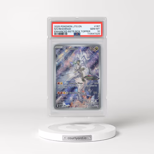 2025 Pokémon Jtg EN-Journey Together #167 N's Reshiram - Enhanced Booster Box Topper (PSA 10 GEM MIN