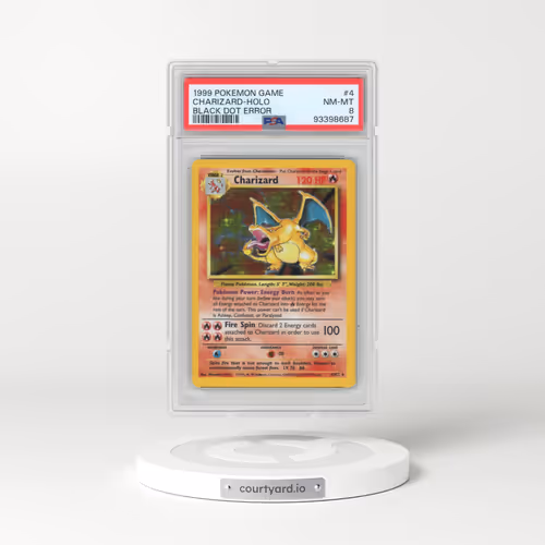 1999 Pokémon Game #4 Charizard - Holo Black Dot Error (PSA 8 NM-MT)
