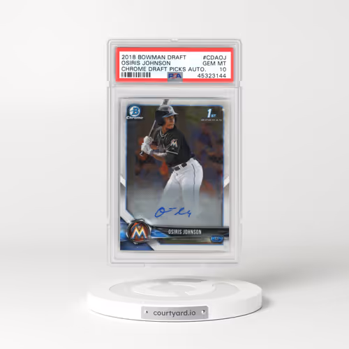 2018 Bowman Draft Chrome Draft Picks Autographs #CDAOJ Osiris Johnson (PSA 10 GEM MINT)