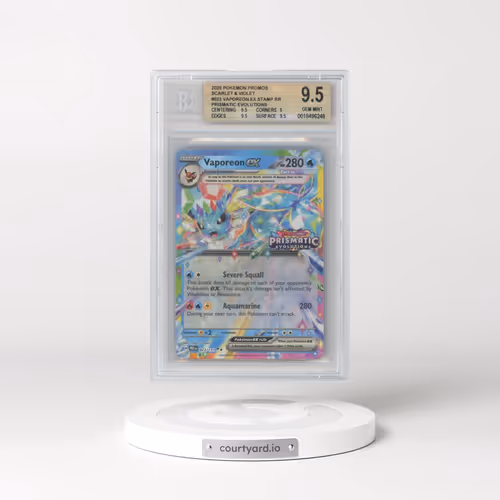 2025 Pokémon Pre EN-Prismatic Evolutions #023 Vaporeon EX - Holo Surprise Box Exclusive (BGS 9.5 GEM