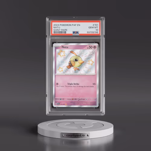 2024 Pokémon Paf EN-Paldean Fates #151 Natu - Shiny Rare (PSA 10 GEM MINT)