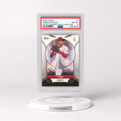 2025 Topps Welcome to the Club 3X MVP #1 Shohei Ohtani - Ohtani Kanji Language Variation (PSA 8 NM-MT)