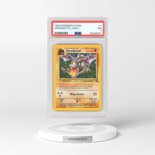 1999 Fossil #1 Aerodactyl - Holo (PSA 7 NM)