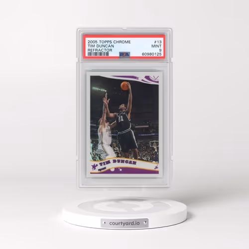 2005 Topps Chrome #13 Tim Duncan - Refractor (PSA 9 MINT)