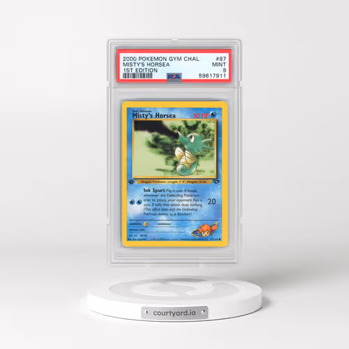 2000 Pokémon Gym Challenge #87 Misty's Horsea - 1st Edition (PSA 9 MINT)