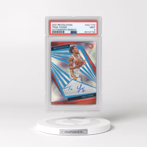 2021 Panini Revolution Autographs #AG-TYG Trae Young - Infinite (PSA 9 MINT)