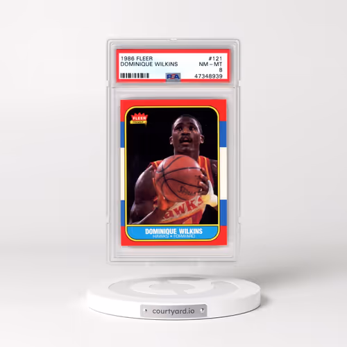1986 Fleer #121 Dominique Wilkins (PSA 8 NM-MT)