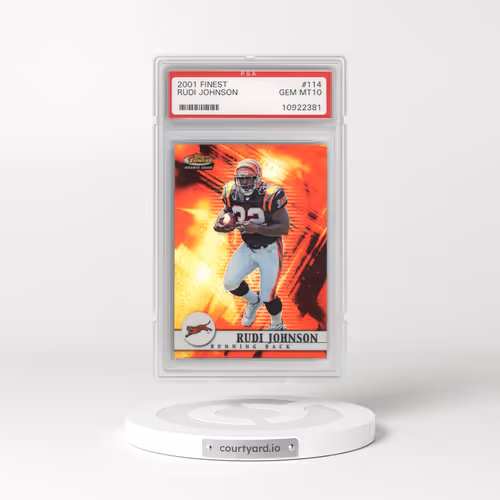 2001 Finest #114 Rudi Johnson (PSA 10 GEM MINT)