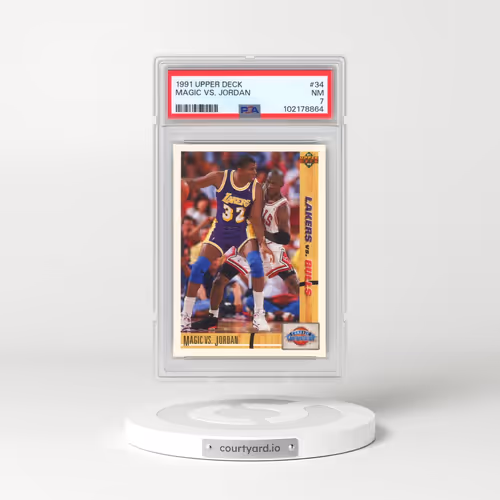 1991 Upper Deck #34 Magic vs. Jordan (PSA 7 NM)