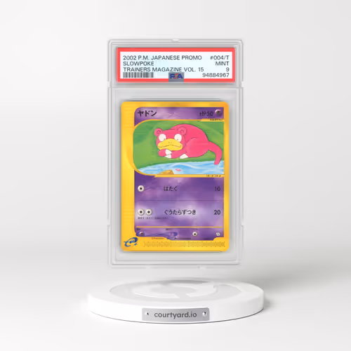 2002 Pokémon Promo Trainers Magazine #004/T Slowpoke - Vol. 15 (PSA 9 MINT)