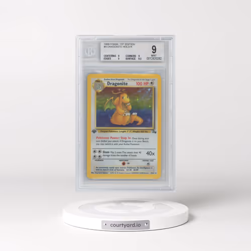 1999 Fossil #4 Dragonite - 1st Edition Holo (BGS 9 MINT)
