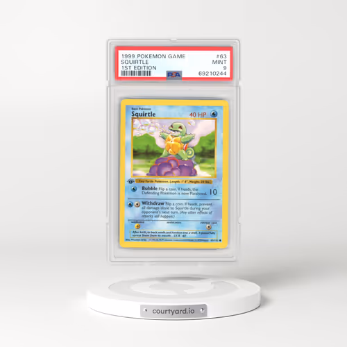 1999 Base Set #63 Squirtle - 1st Edition (PSA 9 MINT)