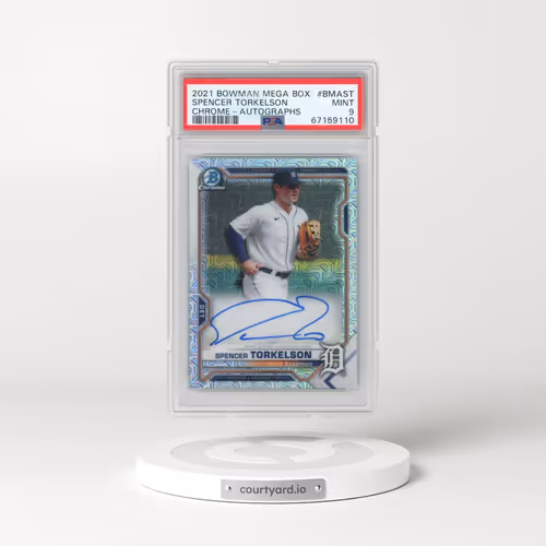 2021 Bowman Mega Box Chrome Autographs #BMAST Spencer Torkelson (PSA 9 MINT)