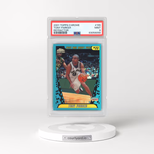 2001 Topps Chrome #155 Tony Parker - Refractor (PSA 9 MINT)