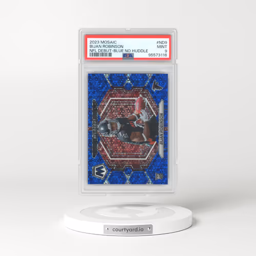 2023 Panini Mosaic NFL Debut #ND9 Bijan Robinson - Blue No Huddle (PSA 9 MINT)