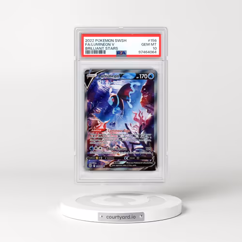 2022 Pokémon Sword & Shield Brilliant Stars #156 Lumineon V - Holo Full Art (PSA 10 GEM MINT)