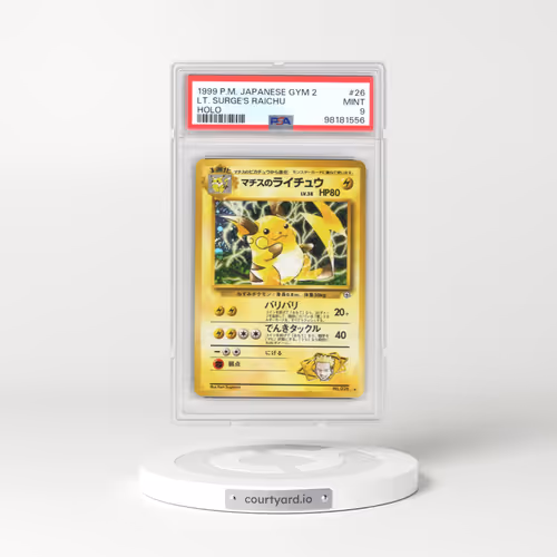 1999 Pokémon Gym 2 #26 LT. Surge's Raichu - Holo (PSA 9 MINT)