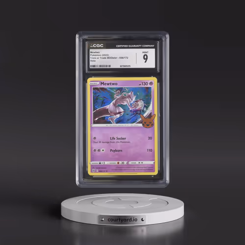 2022 Trick or Trade BOOster #056/172 Mewtwo - Holo (Pumpkin Stamp) (CGC 9 MINT)