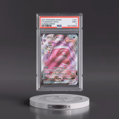 2021 Pokémon Sword & Shield Fusion Strike #157 Gengar Vmax - Full Art (PSA 9 MINT)
