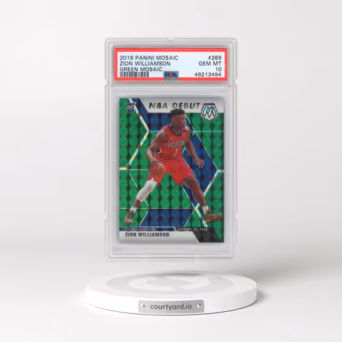 2019 Panini Mosaic #269 Zion Williamson - Green Mosaic (PSA 10 GEM MINT)