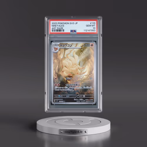 2023 Pokémon SV3-Ruler of the Black Flame #110 Ninetales - Art Rare (PSA 10 GEM MINT)