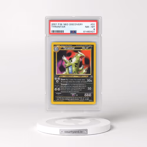 2001 Pokémon Neo Discovery #31 Tyranitar (PSA 8 NM-MT)