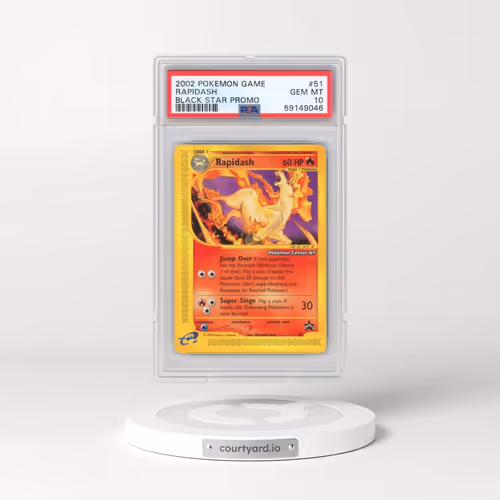 2002 Pokémon Game Promo #51 Rapidash - Black Star-Pokemon Center NY (PSA 10 GEM MINT)