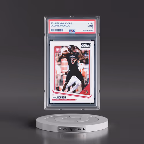 2018 Panini Score #352 Lamar Jackson (PSA 9 MINT)