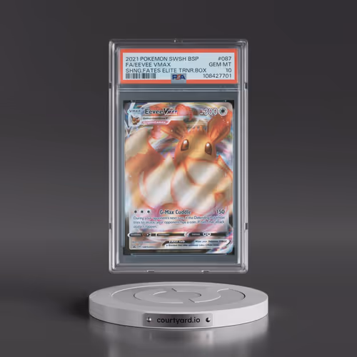 2021 Pokémon Swsh Black Star Promo #087 Eevee Vmax - Full Art Shining Fates Elite Trainer Box (PSA 1