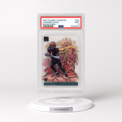 2021 Panini Clearly Donruss Downtown #D31 JA'Marr Chase (PSA 9 MINT)