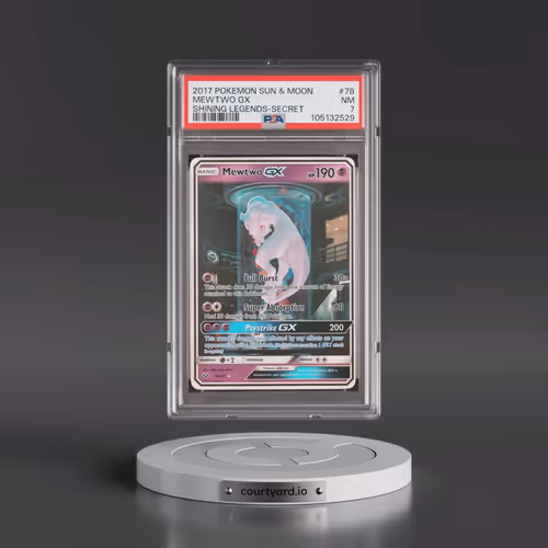 2017 Pokémon Sun & Moon Shining Legends #78 Mewtwo GX - Holo Secret (PSA 7 NM)