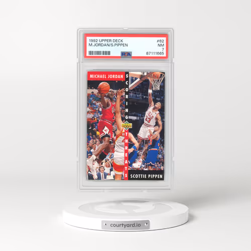 1992 Upper Deck #62 Michael Jordan/Scottie Pippen (PSA 7 NM)