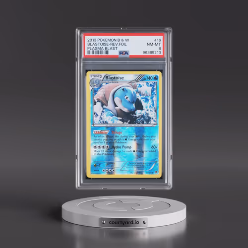 2013 Pokémon Black & White Plasma Blast #16 Blastoise - Reverse Foil (PSA 8 NM-MT)