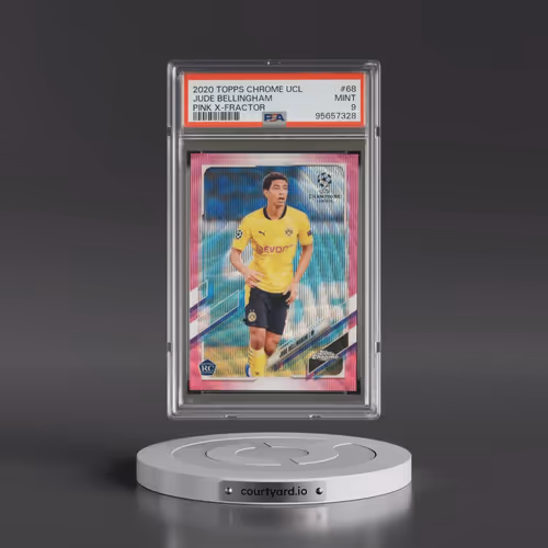 2020 Topps Chrome UEFA Champions League #68 Jude Bellingham - Pink X-Fractor (PSA 9 MINT)