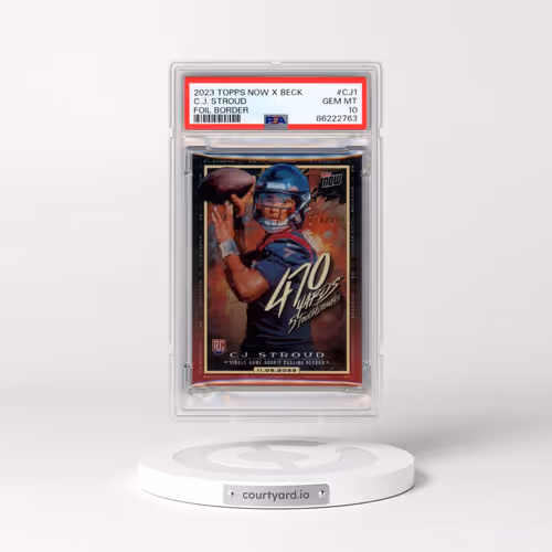2023 Topps Now X Tyson Beck X C.J. Stroud #CJ1 C.J. Stroud - Foil Border (PSA 10 GEM MINT)