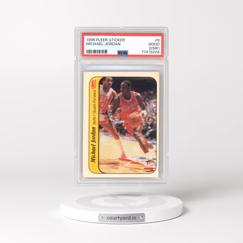 1986 Fleer Sticker #8 Michael Jordan (PSA 2 GOOD)