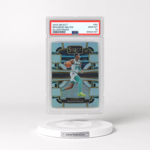 2023 Panini Select #80 Brandon Miller - Silver Prizm (PSA 10 GEM MINT)