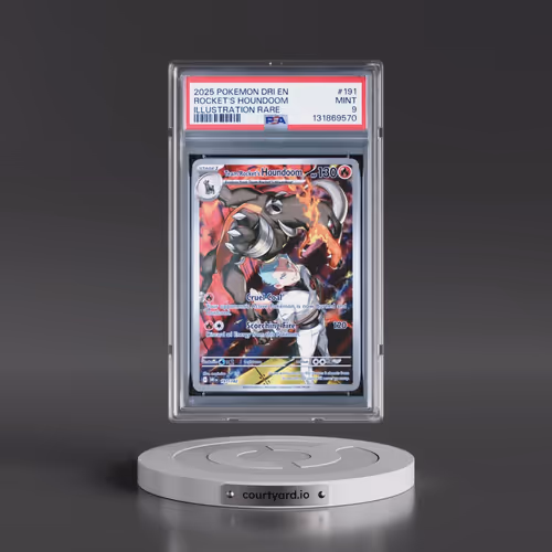 2025 Pokémon Dri EN-Destined Rivals #191 Team Rocket's Houndoom - Illustration Rare (PSA 9 MINT)