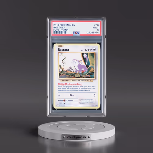 2016 Pokémon XY Evolutions #66 Rattata (PSA 9 MINT)