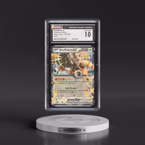 2025 Pokémon Wht EN-White Flare #077 Bouffalant EX - Holo (CGC 10 GEM MINT)