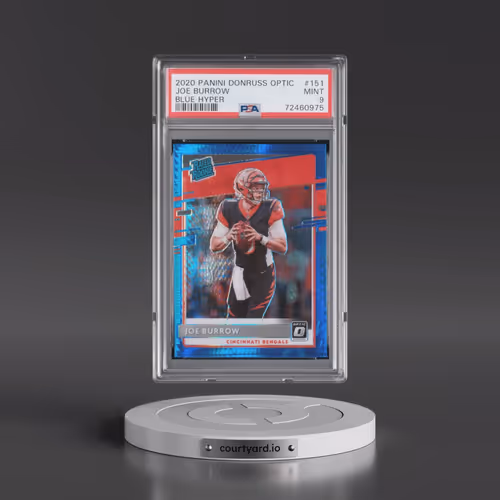 2020 Panini Donruss Optic #151 Joe Burrow - Blue Hyper (PSA 9 MINT)